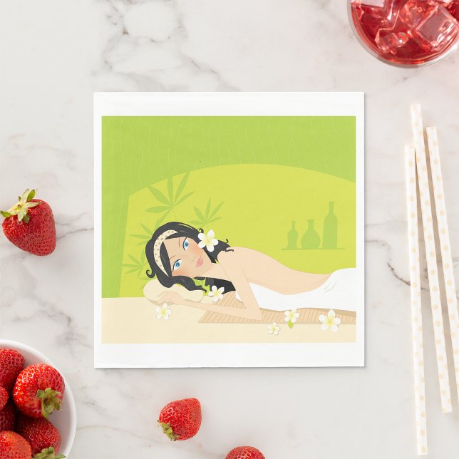 Woman At A Spa Paper Napkins (Creator Uploaded)