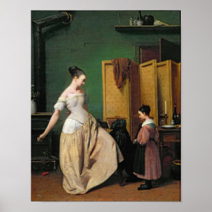 Woman at her Toilet, 1835 Poster
