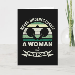 Woman at Ping Pong Funny table tennis Gifts Mum Card