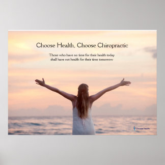 Woman at sea chiropractic poster