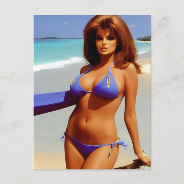 Woman at the Beach Postcard (Front)