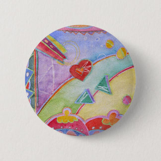 woman at window looking lor love 6 cm round badge