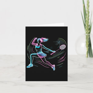 Woman Badminton Player Shuttle Women Badmintoner Card