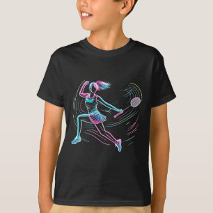 Woman Badminton Player Shuttle Women Badmintoner T-Shirt