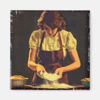 Woman Bake Vintage