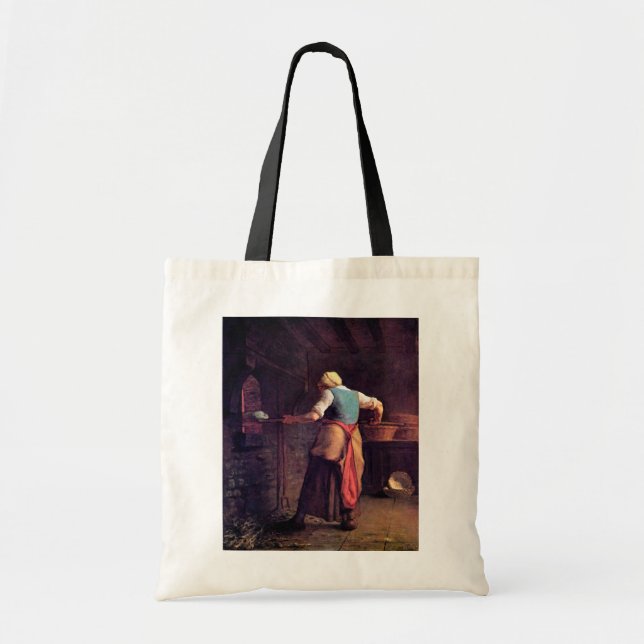 Woman Baking Bread, Jean-Francois Millet Tote Bag (Front)