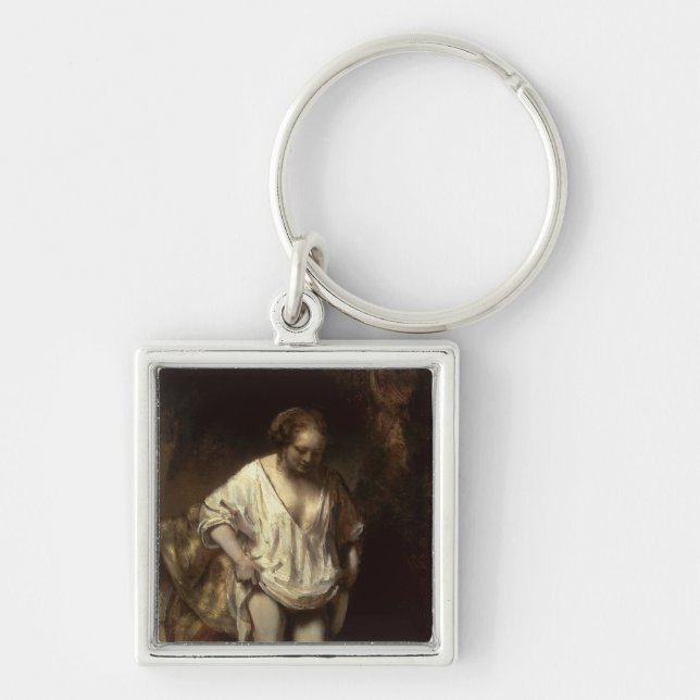 Woman Bathing in a Stream, 1654 Key Ring (Front)