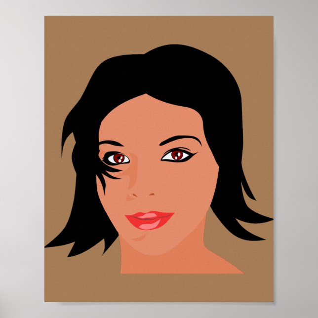 woman beautiful face pretty girl poster (Front)
