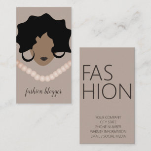 Woman Beauty Fashionista Blogger Planner Business  Card