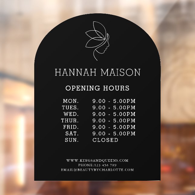 Woman Beauty Line Art Opening Hours  (Sheet 2)