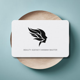 Woman Beauty Logo, Modern, Salon,  Business Card