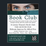 Woman Behind Book, Book Club Advertising Flyer<br><div class="desc">Woman Behind Book,  Book Club Advertising Flyers By The Business Card Store.</div>