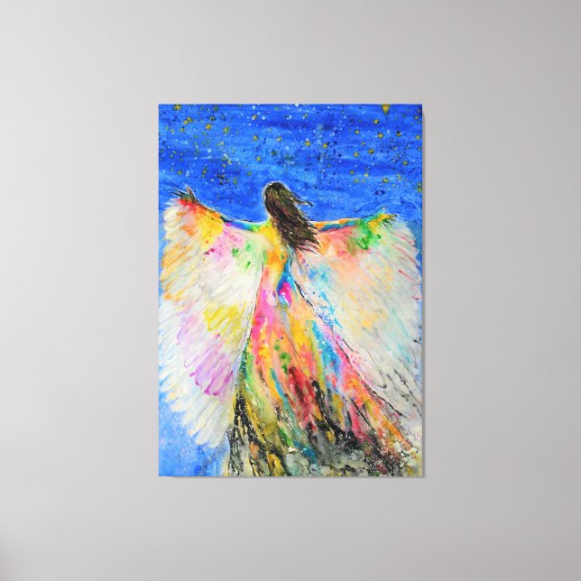 Woman Bird Canvas Print (Front)