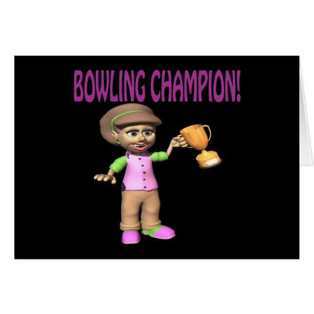 Woman Bowling Champion (Front Horizontal)