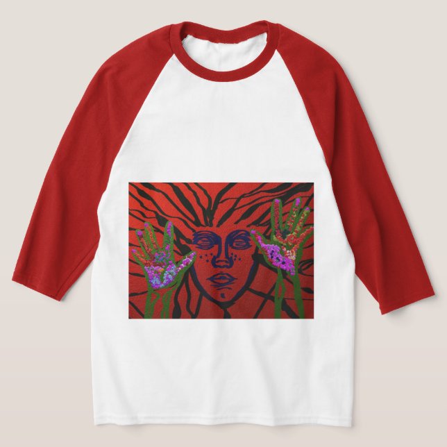 Woman Breaking Through Wall T-Shirt (Laydown)