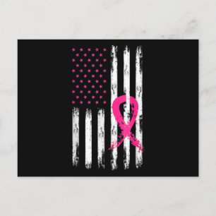 Woman Breast Cancer Awareness Vintage American Fla Postcard