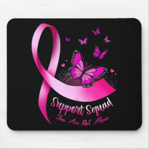 Woman Butterfly Support Squad Breast Cancer Warrio Mouse Pad