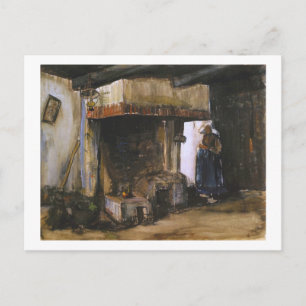 Woman by a Hearth (F1222) Van Gogh Fine Art Postcard