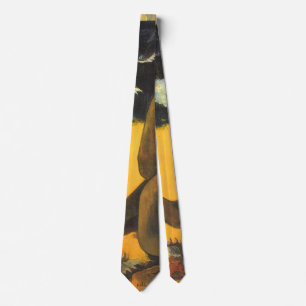 Woman by the Sea by Paul Gauguin, Vintage Fine Art Tie