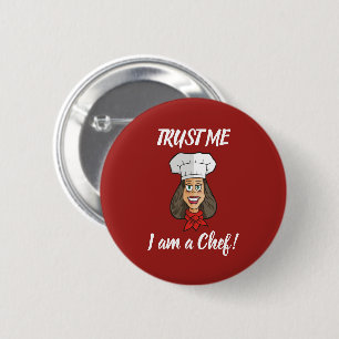 Woman Chef 6 Cm Round Badge