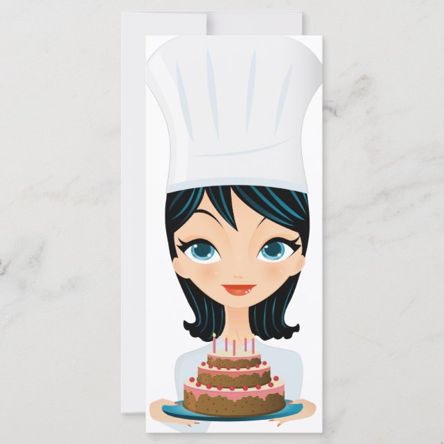 Woman chef Birthday cake (Front)