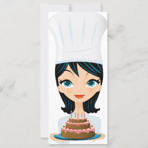 Woman chef Birthday cake