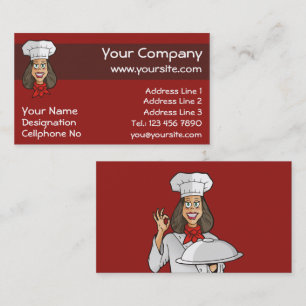 Woman Chef Business Card