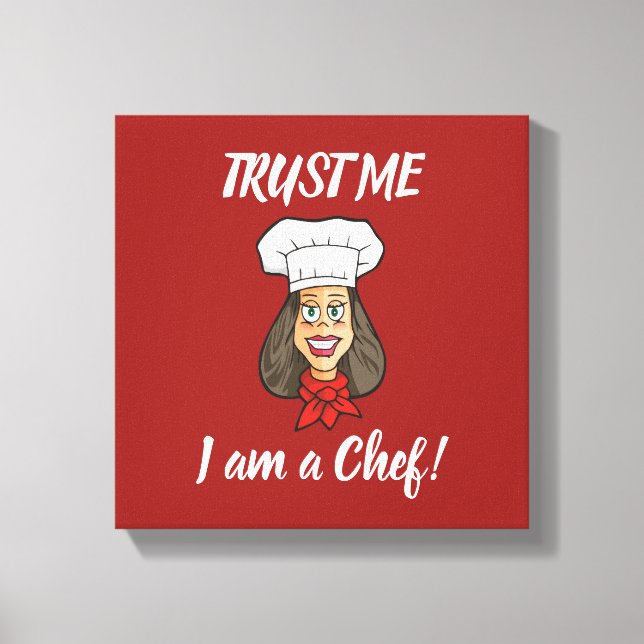 Woman Chef Canvas Print (Front)