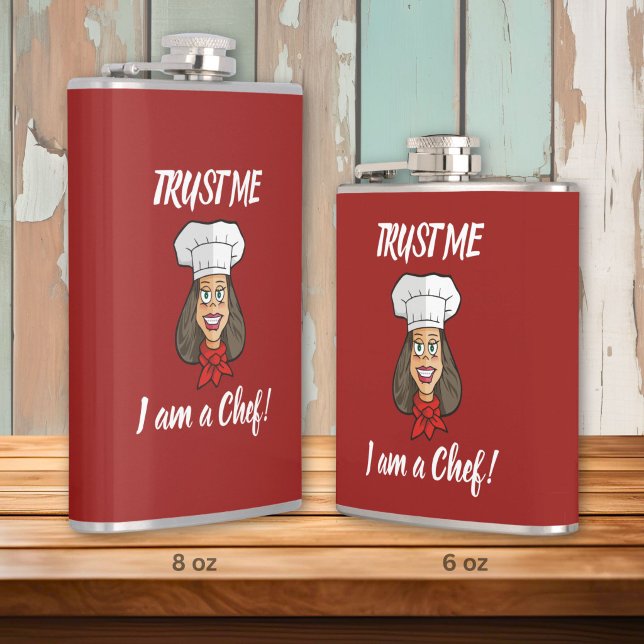 Woman Chef Hip Flask (Creator Uploaded)
