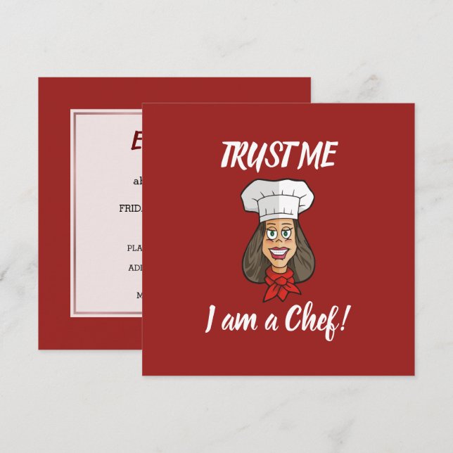 Woman Chef Invitation (Front/Back)