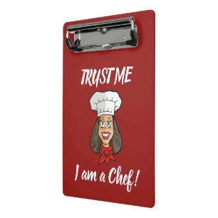 Woman Chef Mini Clipboard