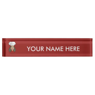 Woman Chef Nameplate