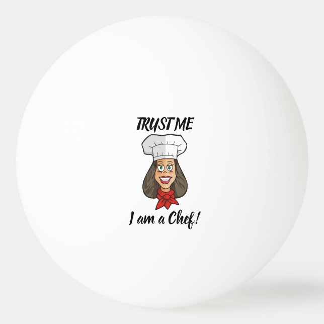 Woman Chef Ping Pong Ball (Front)