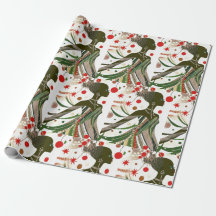 Woman Christmas Wrapping Paper 