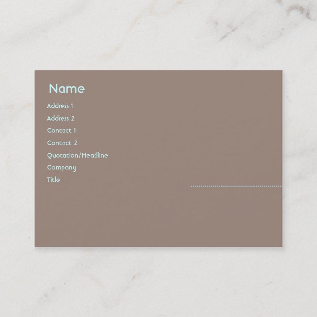 Woman - Chubby Business Card (Front)