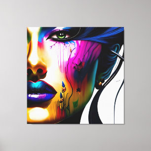 Woman Close Up Canvas Print