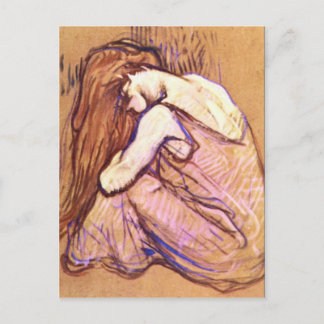 Woman Combing Hair by Toulouse-Lautrec Postcard