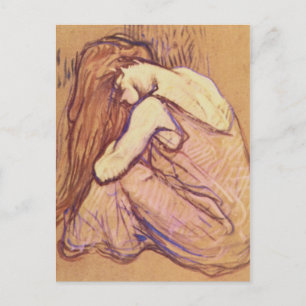 Woman Combing her Hair by Henri de Toulouse-Lautre Postcard