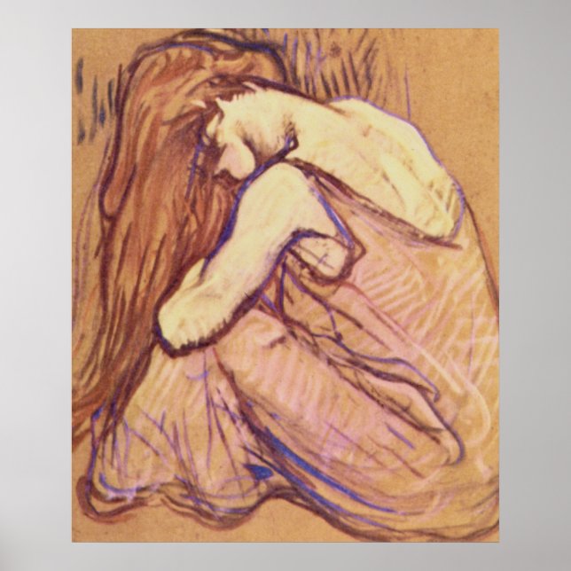 Woman Combing her Hair by Henri de Toulouse-Lautre Poster (Front)