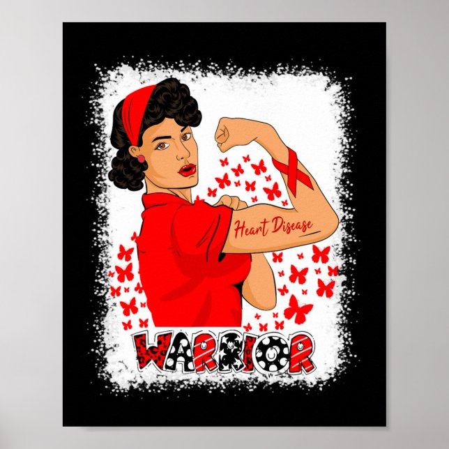 Woman Congestive Heart Failure Warrior Heart Disea Poster (Front)