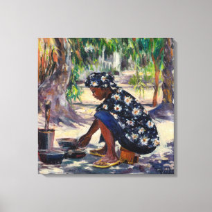 Woman Cooking 2004 Canvas Print