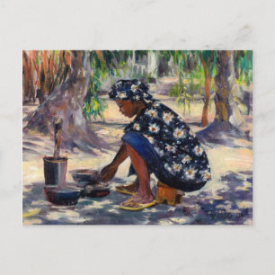 Woman Cooking 2004 Postcard