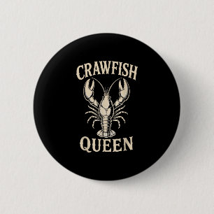 Woman crawfish boil crayfish mum seafood festival  6 cm round badge