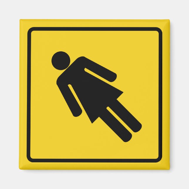 Woman Crossing Zone Magnet (Front)