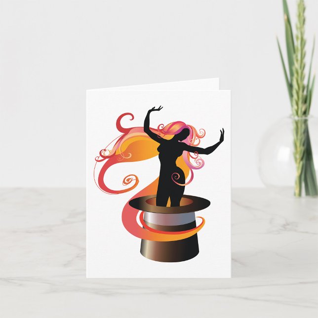 Woman Dancing In A Top Hat Note Cards (Creator Uploaded)