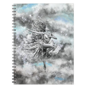 Woman Dancing in the Clouds - Feeling - Painting N Notebook