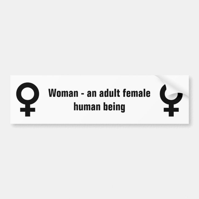 Woman definition bumper sticker (Front)