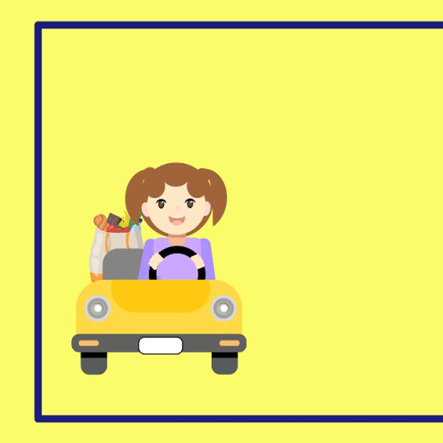 Woman Delivery Driver Thank you review Business Card (Delivery Driver Business card)