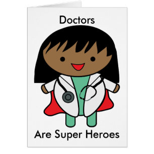 Woman Doctor Black Super Hero Personalise