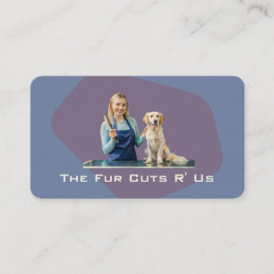 Woman Dog Groomer   Pet Care Business Card